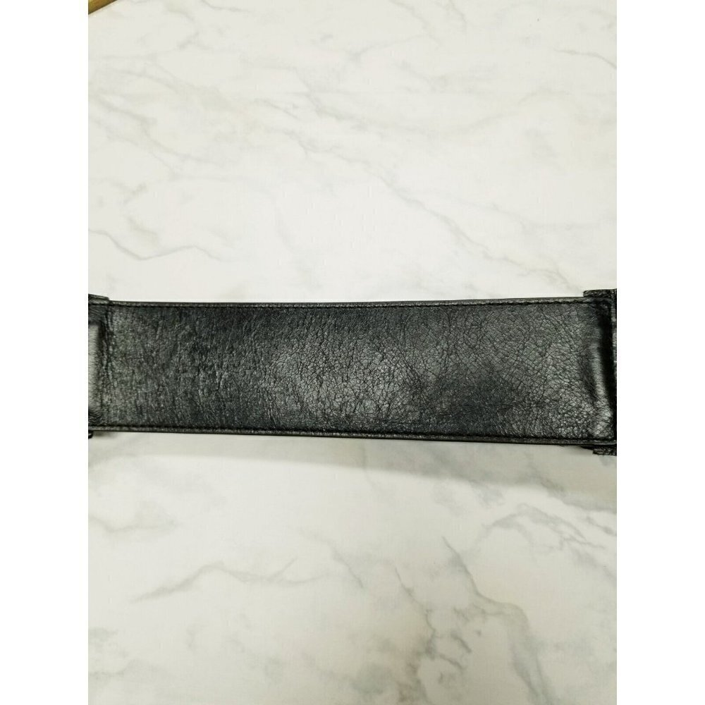 Hobo International Black Leather Belt ruffles size Medium - Picture 6 of 16